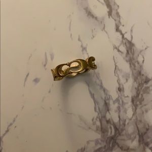 COACH Logo C Gold Ring